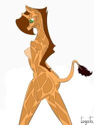 absurd_res anthro breasts female female/female fogata fur giraffe giraffid hi_res long_neck mammal nipples nude solo