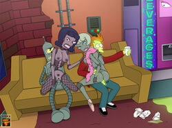 bender_bending_rodriguez breasts esther_(futurama) female futurama human machine mechanical philip_j_fry pussy robot robot_girl ruth_(futurama) sex sfan