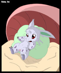 claws color female female_only feral flying_fox nidoran nidoran♀ nude pokemon red_eyes solo tagme vulva