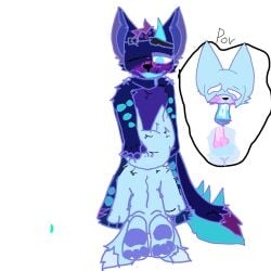 artist_request blowjob facility_of_redemption fox furry gay ghost_fox_(kaiju_paradise) hyena kaiju_paradise light_blue_fur male_only roblox roblox_game source_request tagme