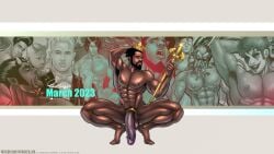 4k abs african african_male biceps class_comics cock_ring dark-skinned_male dark_skin gay high_resolution highres huge_cock isaiah_shade king legs_apart male male_focus male_only massive_cock massive_penis melanin muscle muscles muscular muscular_arms muscular_ass muscular_back muscular_legs muscular_male muscular_thighs nipples nude patrick_fillion pecs pubic_hair solo solo_male spread_legs veins veiny_penis wallpaper