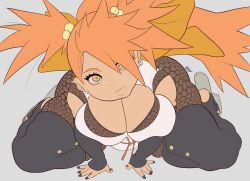 1girls akimichi_chouchou big_breasts boruto:_naruto_next_generations breasts bubble_butt chubby chubby_female cleavage huge_breasts naruto naruto_(series) noblood orange_hair ryandomonica thick_thighs