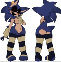 1boy adorable blue_fur blush character_sheet curse_(friday_night_funkin) cute floof fluffy friday_night_funkin friday_night_funkin_mod furry hedgehog paws red_eyes shy sonic.exe sonic.exe_(series) sonic_(series) tagme tail thighhighs unknown_artist