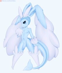 bunny femboy furry gomi-cake lopunny pokémon_(species) pokefusion pokemon pokemon_(species) pokemon_fusion uncut uncut_penis vaporeon vaporunny