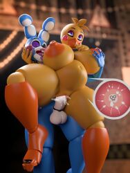 3d big_breasts cum cum_in_pussy cum_inside femboy femboy_on_female femboydom femsub five_nights_at_freddy's impregnation inflation mipsmiyu rckke runaboo_chica straight thick_thighs toy_bonnie_(fnaf) toy_chica_(fnaf) x-ray