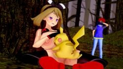 big_breasts clothed_female clothed_sex enemy_conversion femsub forest functionally_nude functionally_nude_female human_on_pokemon koi-animex koikatsu larger_female male_pokemon male_pokemon/female_human maledom may_(pokemon) may_(pokemon_oras) no_bra no_panties pikachu pokemon pokemon_oras pokephilia satoshi_(pokemon) sex smaller_male team_rocket zoophilia