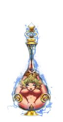 animated ankles_behind_head arms_up blonde_hair bondage bottled female glass_bottle goddess hachimitsu-ink helpless kid_icarus kid_icarus_uprising nintendo phosphora tagme trapped zap_trap