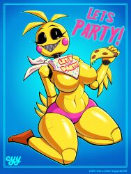 1girls bib big_boobs big_breasts big_hips big_thighs bird curvy curvy_body curvy_female curvy_figure cyyfapse cyynapse female female_focus female_only five_nights_at_freddy's fnaf food holding holding_food holding_object holding_pizza kneeling machine metal metallic_body no_nipples panties pink_panties pizza robot robot_girl robot_humanoid shiny_breasts shiny_skin smiling solo solo_female solo_focus thighs toy_chica_(fnaf) underboob wide_hips wide_thighs yellow yellow_body yellow_skin