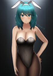 1girls alternate_costume breasts bunny_ears bunny_girl bunnysuit byleth_(fire_emblem) byleth_(fire_emblem)_(female) delvy_17 female female_only fire_emblem fire_emblem:_three_houses looking_at_viewer nintendo solo