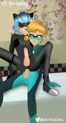 adrien_agreste artsgrowl cat_noir gay gay_sex luka_couffaine male male_only miraculous_ladybug tagme