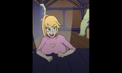 2d 2d_animation accidentally_stuck animated big_breasts blonde_hair bouncing_breasts breast_rest breasts cleavage curvy female female_only femsub gigantic_breasts green_eyes huge_breasts large_breasts nina_(sni) sanity_not_included sound stuck stuck_in_floor tagme video zeurel