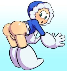 1boy anus anus_peek ass big_ass big_butt butt capcom cute fat_ass fat_butt green_eyes huge_ass huge_butt ice_man male male_only mega_man mega_man(classic) obscurabuns robot robot_master thick_ass thick_butt