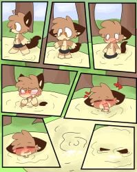 animation_meme_community cookiepawz cum cute horny quicksand sink sinking skirt submerged turned_on