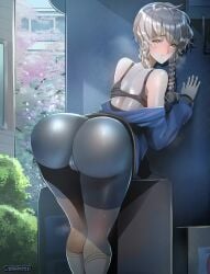 1girls amane_suzuha artist_name ass_focus big_ass big_breasts bike_shorts bimbo blonde_hair braided_hair breasts busty chanleefat cleavage curvaceous curvy curvy_figure digital_drawing_(artwork) digital_media_(artwork) female female_only hips hourglass_figure huge_ass large_ass large_breasts legs light-skinned_female light_skin light_skinned_female lips outdoors outside round_ass round_butt shiny_hair shiny_skin solo sportswear steins;gate thick thick_ass thick_hips thick_legs thick_thighs tight_clothing top_heavy twin_braids upper_body voluptuous wide_hips workout_clothes