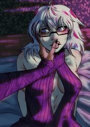 before_rape blue_eyes brother_and_sister dabi fuyumi_todoroki glasses groping incest my_hero_academia rape spittinglass todoroki_fuyumi todoroki_touya touya_todoroki virgin_killer_sweater white_hair