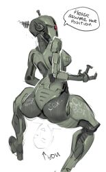 assaultron from bethesda softworks by johnfoxart