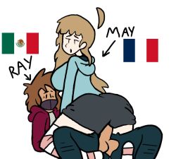 cowgirl_position french_girl mexican_male oc original_character sex