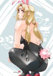 1girls ass ass_focus bare_legs bare_shoulders biting_lip blonde_hair boruto:_naruto_next_generations brown_eyes bubble_ass bubble_butt bunny_ears bunny_girl bunny_tail bunnysuit cleavage clothed clothing curvaceous curvy curvy_body curvy_female curvy_figure dat_ass fake_animal_ears fake_tail female female_focus female_only fishnet_legwear fishnets footwear forehead_jewel forehead_mark hi_res high_resolution highres light-skinned_female light_skin lips lipstick looking_at_viewer looking_back makeup mature mature_female mike156 naruto naruto_(classic) naruto_(series) naruto_shippuden pale-skinned_female pale_skin pantyhose pink_lips pink_lipstick pinup presenting_ass presenting_butt shounen_jump sideboob solo solo_female solo_focus squatting thick_thighs thighs tied_hair tsunade twintails voluptuous