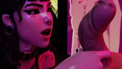 16:9 1boy1girl 3d big_penis black_hair blender blender_(software) emo eye_contact female fortnite highres nose_piercing phaedra_(fortnite) piercing queensanimation suprised tagme teaser uncensored