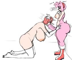 2girls amy_rose anthro anthro_on_human ass big_ass big_breasts blowjob boots breasts colored_sketch denizen1414 fellatio furry futa_on_female futanari hedgehog hi_res highres huge_breasts huge_cock human human_on_anthro intersex interspecies kneeling nipples nude penis princess_elise sega sketch sonic_(series) sonic_2006 sonic_the_hedgehog_(series) tagme thick_thighs thighhighs thighs uncensored