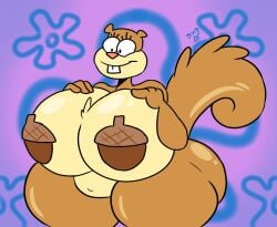 1girls acorn anthro ass big_ass big_breasts big_butt breasts bubble_butt fat nickelodeon nicktoons pasties sandy_cheeks solo spongebob_squarepants squirrel sweetspicymann tail thick_thighs wide_hips