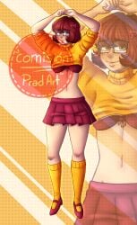 1girls glasses prad_art scooby-doo signature tagme text velma_dinkley zoom_layer