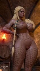 1girls 3d 3d_(artwork) abs aesir_(norse_mythology) areolae big_breasts big_thighs blonde_hair blue_eyes body_chains braided_hair breasts cameltoe female female_focus female_only front_view god_of_war god_of_war_ragnarok goddess hourglass_figure huge_breasts indoors joshuaproart light-skinned_female light_skin long_hair long_sleeves looking_at_viewer mature_female milf mother mythology naked naked_female navel nipples norse_mythology nude nude_female patreon_username pussy sif_(god_of_war) slutty_outfit tattoo tattooed_arm tattoos thick_thighs thighs twitter_username