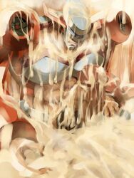 balls bara big_balls big_penis boner bukkake censored_penis cum cum_covered cum_on_self disembodied_hands dokichi erection excessive_cum handjob ilioukhine kinnikuman kinnikuman_nisei male male_only muscles muscular musk penis smegma solo solo_male spread_legs sweaty two_hands_handjob urine urine_pool