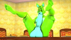 1boy 3d animated anthro autofellatio balls big_balls big_belly big_penis blowjob cum cum_in_mouth cum_in_own_mouth cum_inside cumflation cumterrorist five_nights_at_freddy's foxy_(fnaf) furry green_body green_hair green_skin inflation male male_only mp4 no_sound penis slooty_(cumterrorist) solo solo_male tagme video