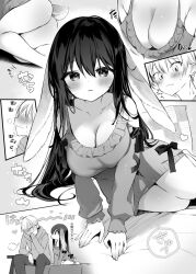 1boy 1boy1girl 1girls big_breasts blush bunny_ears bunny_girl cleavage kurimochi_chizuru original original_character