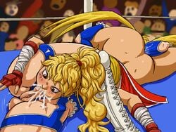 1futa 1girls capcom crowd exhibitionism fellatio fighting_ring final_fight futanari human intersex maki_genryusai penis public public_sex rainbow_mika spidu street_fighter tagme wrestling