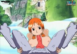 cloud_wolf fellatio female human interspecies male nami nami_(one_piece) nobody_(artist) one_piece oral partial_male pre-timeskip straight tagme zoophilia