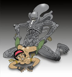 1boy 1boy1girl 1girls alien alien/human alien_(franchise) aliens_(1986) breasts dennis_clark female female_human femsub human interspecies jenette_vasquez male male/female male_xenomorph maledom penis rape sex xenomorph