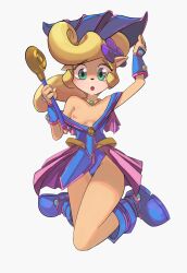 black_magician_girl black_magician_girl_(cosplay) brickshoes cameltoe coco_bandicoot crash_(series) dark_magician_girl dark_magician_girl_(cosplay) exposed_breasts sole_female video_games yu-gi-oh!