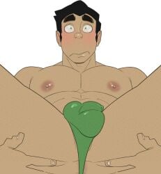 1boy avatar_legends big_bulge bolin bulge daddysbois embarrassed huge_bulge male male_only muscles muscular muscular_male nickelodeon spread_legs teen_boy the_legend_of_korra thong underwear