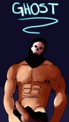 1boy abs bara call_of_duty call_of_duty_modern_warfare_2_(2022) gay ghost male male_only mask masked_male muscle muscles muscular muscular_male nipples xvdjavx