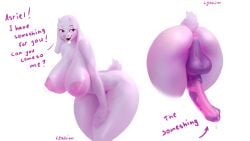 1futa 2023 animal_genitalia animal_penis anthro arched_back areola ass balls bent_over big_balls big_breasts big_nipples big_penis biped black_balls black_penis boss_monster bovid breasts caprine cock-tail digital_media_(artwork) english_text equine_genitalia equine_penis erection floppy_ears fur futa_only futa_sans_pussy futanari genitals gynomorph hand_on_leg hand_on_thigh hi_res horn huge_breasts huge_cock imminent_incest implied_incest intersex lyahim mammal mottled mottled_genitalia mottled_penis nipples nude open_mouth open_smile penis penis_tuck pink_nipples pink_penis simple_background smile solo surprise_futa text thick_thighs toriel undertale undertale_(series) white_background white_body white_fur wide_hips