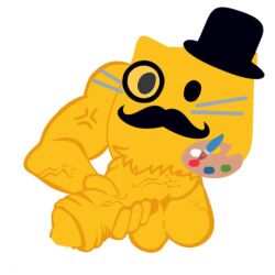 1boy 2d balls blob_emoji canvas cum cumshot discord discord_bot emoji emoji_(race) expressionless floating foreskin humanoid legless looking_at_viewer male male_only masturbation monocle mustache no_outlines penis pubes solo solo_male tophat transparent_background veiny veiny_penis welcomer what yellow_body