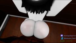 anal anal_sex anal_sex big_ass big_butt big_penis black_hair breasts breasts_against_wall breasts_out brown_body brown_penis brown_skin large_ass large_penis long_penis nipples pale-skinned_female pale_skin railing red_eyes roblox roblox_avatar sex_from_behind