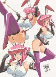 1girls 2022 absurd_res animal_ears artist_name ass bare_shoulders big_ass black_gloves blue_eyes breasts bunny_ears bunny_girl bunny_tail button_gap clothing collared_shirt danmakuman dated elbow_gloves erect_nipples erect_nipples_under_clothes eyebrows_visible_through_hair fake_animal_ears fake_tail female female_only gloves heart highres holding_object jewelry large_breasts leotard lipstick looking_at_viewer magical_girl makeup misty_may__(otaku_no_video) multiple_views navel_cutout nipple_bulge no_bra one_eye_closed open_mouth otaku_no_video pink_hair pink_lipstick raised_leg revealing_clothes reverse_cowgirl_position shirt signature skindentation sleeveless sleeveless_shirt smile solo standing standing_on_one_leg tail teeth thighhighs thighs tongue v wink zettai_ryouiki