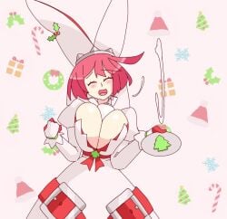 1girls 2021 ^_^ animated artist_name between_breasts blue_eyes blush bouncing_breasts breast_squeeze breasts choker christmas cleavage clothed clothing cookie dress elphelt_valentine eyebrows_visible_through_hair female female_only food gloves guilty_gear guilty_gear_xrd happy hat head_tilt holding_plate huge_boobs huge_breasts icing large_breasts open_mouth patreon pink_hair plate rtil sexually_suggestive short_playtime shorter_than_10_seconds smile solo standing suggestive_fluid tagme tongue video white_clothing