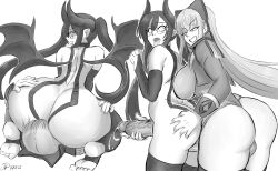 1futa 2d ass ass_on_face big_penis black_hair blonde butt demon_horns feet fingerless_gloves futanari gay gay_sex horns leggings male penn_(videajames) ponytail tagme thighhighs toeless_legwear toeless_socks toes tongue_out videajames