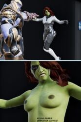 1boy 1girls 3d alien alien_girl alien_humanoid breasts enf enf-lover exposed_breasts female gamora green-skinned_female green_skin guardians_of_the_galaxy guardians_of_the_galaxy_(game) humanoid infinity_gauntlet magic male marvel marvel_cinematic_universe purple-skinned_male purple_skin restrained rosierears shocked shocked_expression shy stepfather_and_stepdaughter straight suspended_in_midair suspension thanos undressing