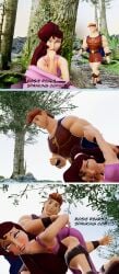 action_figure disney fully_clothed hercules_(character) hercules_(disney) hetero megara photo_background photo_manipulation rosierears spanking straight