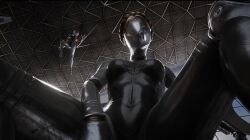 16:9_aspect_ratio 2girls 3d android athletic athletic_female atomic_heart blonde_hair breasts brown_hair cowgirl_position female femdom high_resolution implied_sex medium_breasts multiple_girls official_art on_top pov realistic robot robot_girl sexually_suggestive skinny spread_legs straddling the_twins_(atomic_heart)