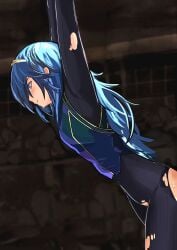 1girls arms_up blue_eyes blue_hair bondage breasts clothed_rape darkimperial defeated dungeon empty_eyes female female_only femdom femsub fire_emblem fire_emblem_awakening indoors long_hair lucina_(fire_emblem) maledom nintendo rape sex small_breasts solo standing_sex tiara torn_clothes vaginal_penetration