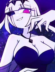 breasts friday_night_funkin galaxy_eyes nikusa_(sugarratio) tagme white_hair yume0534