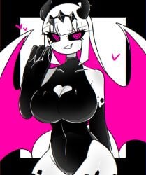 breasts demon_horns demon_wings friday_night_funkin fusion fusion_character huge_breasts nikusa_(sugarratio) sarvente_(dokki.doodlez) sarvente_(friday_night_funkin) tagme wings yume0534