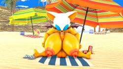 3d 3d_model 69 69_position balls beach beach_towel beach_umbrella blueapple closed_eyes cooler erection fellatio gigantic_breasts huge_nipples legs_apart mobian mobian_(species) mobian_bat paizuri paizuri_fellatio rouge_the_bat saliva_on_penis sandals sega sonic_(series) sonic_adventure_2 sonic_the_hedgehog_(series) tails