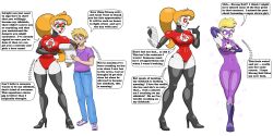 ass_expansion before_and_after breast_expansion clown clown_girl clown_makeup clown_nose clownification female gender_transformation hair_growth high_heels large_ass large_breasts lip_expansion mtf_transformation orcbrother skin_color_change superheroine thick_thighs thigh_expansion transformation typo wide_hips